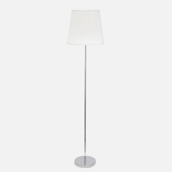 Pie Salon Maldivas 1xe27 Cromo/blanco 175x40x40 Cm