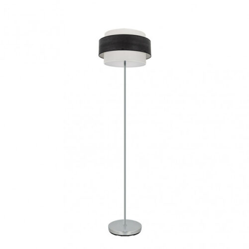Pie Salon Myriam 1xe27 Cromo/Madera Negra