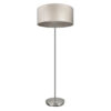 Pie Salon Tania 1xe27 Niquel/madera Gris 162x40x40 Cm