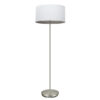 Pie Salon Tatiana 1xe27 Niquel/blanco-mad.Gris 162x40x40 Cm