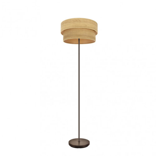 Pie Salon Doble Smile 1xe27 Marron/madera Clara 162x40x40 Cm