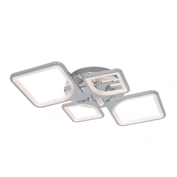 Plafon 86w 3000-4000-6500k Cromo Elara 9x76x46 Cm 11610Lm Regulable, Memoria y C. Remoto