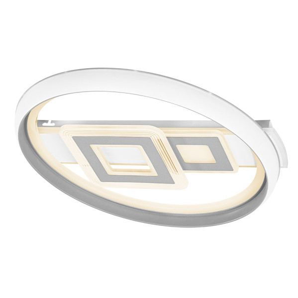 Plafon 80w Sucre 3000-4000-6500k  Blanco/gris 7x51x51 Cm Reg.Intensidad, Control Remoto Y Memoria