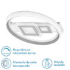 Plafon 80w Sucre 3000-4000-6500k  Blanco/gris 7x51x51 Cm Reg.Intensidad, Control Remoto Y Memoria