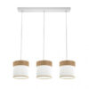 Regleta Cloe 3xe27 Blanco/blanca-madera Clara Regx60x16 cm