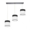 Regleta Cloe 3xe27 Cromo/blanca-madera Negra Regx60x16 cm