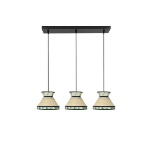 Regleta Constantinopla 3xe27 Beis/verde Regx68x20cm