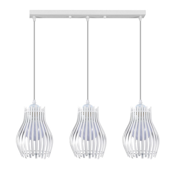 Regleta Ragusa Blanca 3xe27 Regx64x16cm