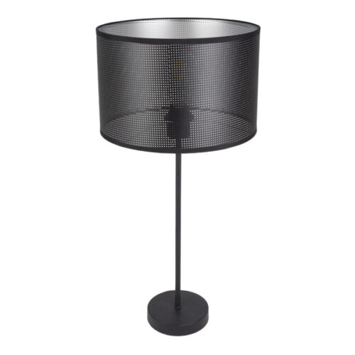 Sobremesa Alto Anastasia 1xe27 Negro/negro-plata 60x30x30 Cm