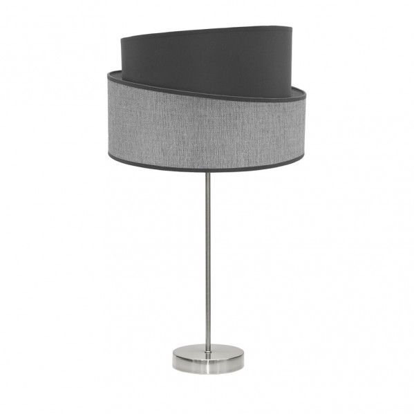 Sobremesa Alto Hara 1xe27 Niquel/gris 66x35x35 Cm