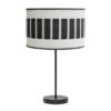 Sobremesa Alto Ivanna 1xe27 Negro/blanco-madera Negra 62x30x30 Cm