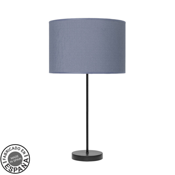 Sobremesa Alto Moda 1xe27 Negro/azul 63x30x30cm