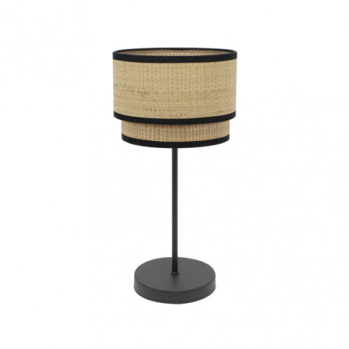 Sobremesa Alto Roque 1xe27 Natural/negro 60x30x30 Cm