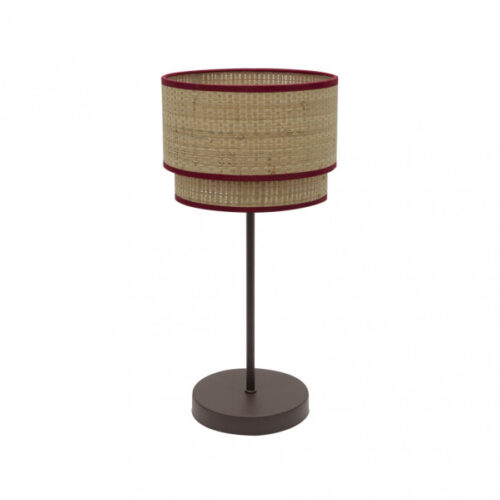 Sobremesa Alto Roque 1xe27 Natural/rojo 60x30x30 Cm