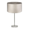 Sobremesa Alto Tania 1xe27 Niquel/madera Gris 62x30x30 Cm