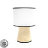 Sobremesa Camboya 1xe27 Blanco/natural 39x25x25cm