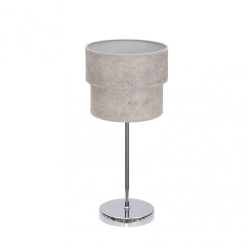 Sobremesa Doble Smile 1xe14 Cromo/cemento Gris 44x18x18 Cm