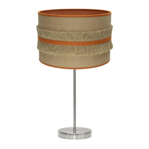 Sobremesa Grand Natalia 1xe27 Niquel/saco-naranja 62x30x30 Cm