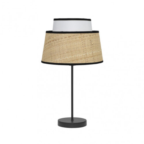 Sobremesa Jia 1xe14 Natural/blanco 40x20x20 Cm