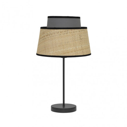 Sobremesa Jia 1xe14 Natural/gris 40x20x20 Cm