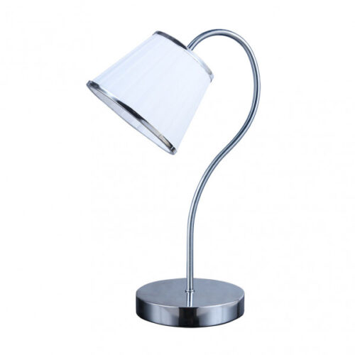 Sobremesa Lantanas 1xe27 Cromo Pantalla Blanca 40x15,5x26 Cm