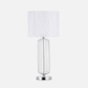 Sobremesa Mansonia 1xe27 Cromo C/pant Blanca  66x30x30 Cm