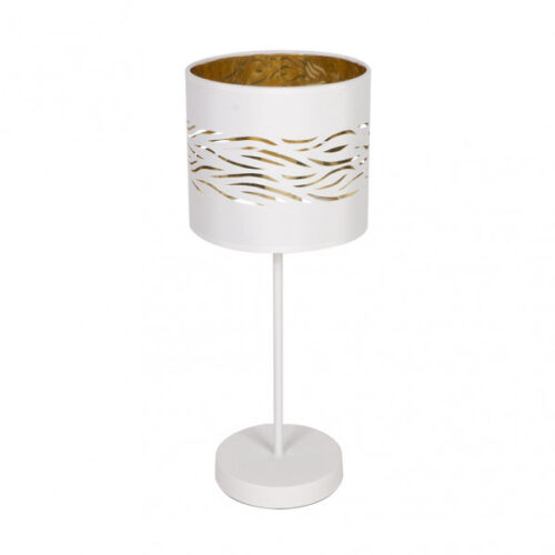 Sobremesa Niebla 1xe14 Blanco/blanco-oro 43x17x17 Cm