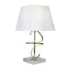 Sobremesa Nueva York 8w 4000k+1xe27 Cromo Pantalla Blanca  600lm 44x23x23 Cm