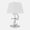 Sobremesa Nueva York 8w 4000k+1xe27 Cromo Pantalla Blanca  600lm 44x23x23 Cm