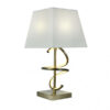 Sobremesa Nueva York 8w 4000k+1xe27 Cuero Pantalla Blanco Roto  600lm 44x23x23 Cm