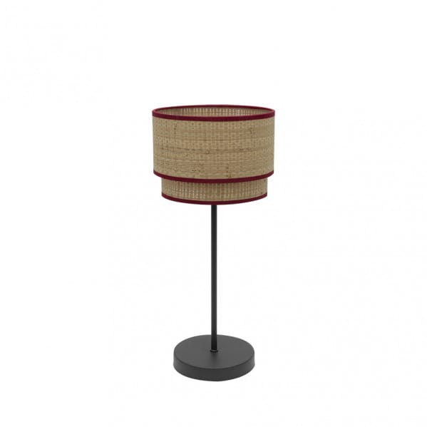 sobremesa-roque-1xe14-natural-rojo.jpg Sobremesa Roque 1xe14 Natural/rojo 41x18x18 Cm