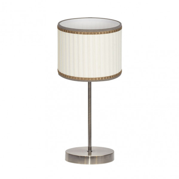 Sobremesa Soprano 1xe14 Cuero/beis 44x17x17 Cm