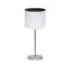 Sobremesa Tatiana 1xe14 Niquel/blanco-mad.Negra 42x17x17 Cm