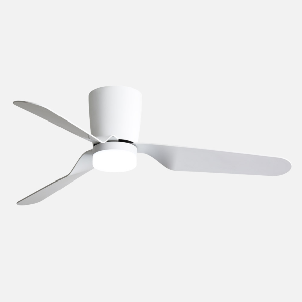 Ventilad 18w Dc Kochi Blanco 3 Aspas Blancas 6 Veloc. 3000k, 4000k, 6000k C/remoto Y Temporizador 132 D 2025