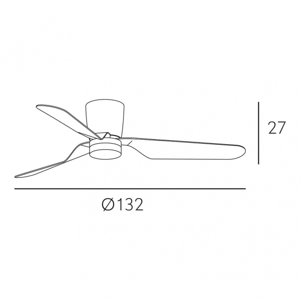 Ventilad 18w Dc Kochi Marron 3 Aspas Marron 6 Veloc. 3000k, 4000k, 6000k C/remoto Y Temporizador 132 D 2025