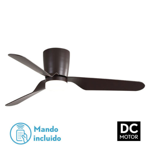 Ventilad 18w Dc Kochi Marron 3 Aspas Marron 6 Veloc. 3000k, 4000k, 6000k C/remoto Y Temporizador 132 D 2025