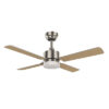 Ventilador 18w Dc Hupe Niquel 4 Asp.6 Vel.107d  Remoto,memoria Y Temp.3000-4000-6000k