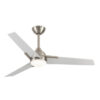 Ventilador 22w Dc Argestes Niquel 3 Aspas Blancas  6Velocidades 3Colores 2180lm 132D C/remoto, Memoria Y Temporizador