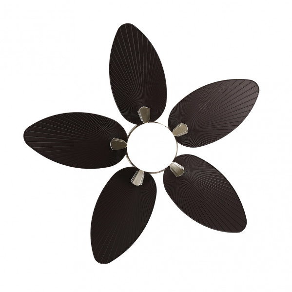 Ventilador  Dc Borasco 24w Niq/marron 5 Asp.6 Vel 132d 2950lm Remoto.memor.y Temp.3000-4000-6000k