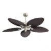 Ventilador  Dc Borasco 24w Niq/marron 5 Asp.6 Vel 132d 2950lm Remoto.memor.y Temp.3000-4000-6000k