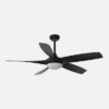 Ventilador DC 24w Galleo Negro 5 Aspas 137d 2400Lm 6 velocidades 3000-4000-6500k C/remoto,memoria Y Temporizador