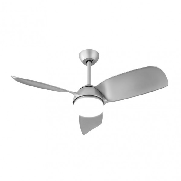 Ventilador 24w Dc Haur Plata 3 Asp.6 Veloc.107d  2 Tijas C/remoto, Memoria Y Temp.3000-4000-6000k