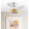Ventilador DC 24w Kos Blanco/haya 3 Aspas 60d 6 Vel. 2390lm 3000-4500-6000k c/remoto, Memoria Y Temporizador