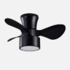 Ventilador DC 24w Kos Negro 3 Aspas 60d 6 Vel. 2390lm 3000-4500-6000k c/remoto, Memoria Y Temporizador