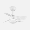 Ventilador Dc 24w Pirdo Blanco 3 Aspas 60d 2400lm 6 Vel. 3000-4500-6000k C/remoto, Memoria Y Temporizador