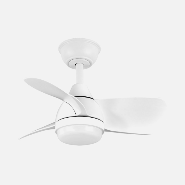 Ventilador Dc 24w Pirdo Blanco 3 Aspas 60d 2400lm 6 Vel. 3000-4500-6000k C/remoto, Memoria Y Temporizador