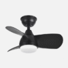 Ventilador Dc 24w Pirdo Negro 3 Aspas 60d 2400lm 6 Velocidades 3000-4500-6000k C/remoto, memoria Y Temporizador