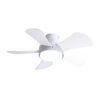 Ventilador 25w Dc Blanco Gregario 5 Aspas Rev.  Blanca/haya 6 Vel. 3000-4000-6000k 82D Remoto,memoria y Temporizador
