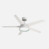 Ventilador 25w Dc Blanco Lebeche 5 Aspas Rev.  Blanca/haya 6 Vel. 3000-4000-6000k 132d Remoto,memoria Y Temporizador
