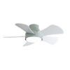 Ventilador 25w Dc Verde Gregario 5 Aspas Rev.  Blanca/haya 6 Vel. 3000-4000-6000k 82D Remoto,memoria y Temporizador